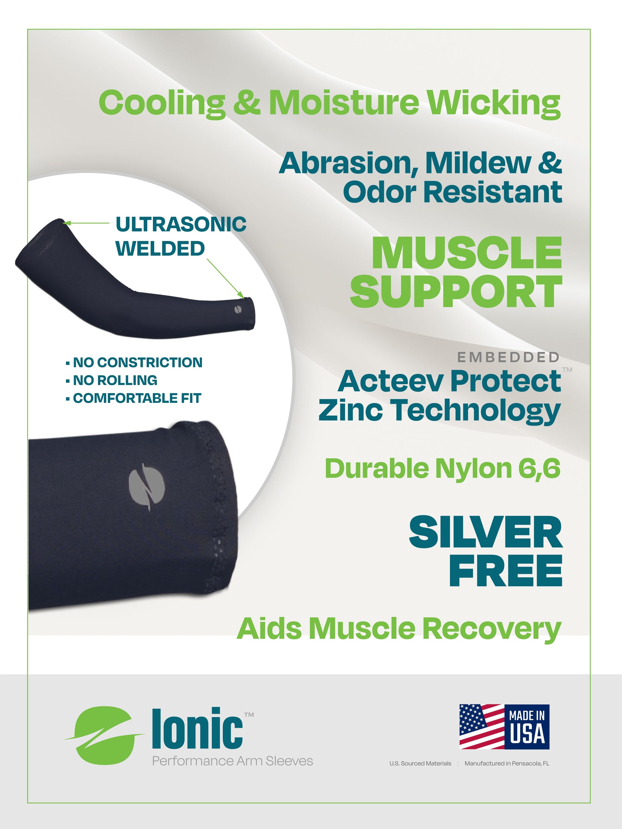 Flanic Ionic Performance Arm Sleeves – Ionic Fabric